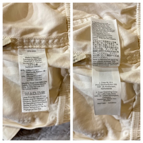 NWT Madewell Garment-Dyed Pull-On Utility Shorts White Cream Size 29 - Picture 11 of 12